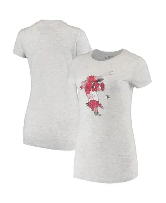 Women's Original Retro Brand Gray Arkansas Razorbacks Tri-Blend T-shirt