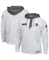 Men's Colosseum Arctic Camo Texas A&M Aggies Oht Military-Inspired Appreciation Quarter-Zip Hoodie