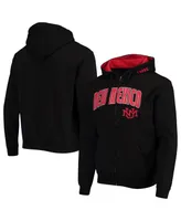 Men's Colosseum Black New Mexico Lobos Arch & Logo 3.0 Full-Zip Hoodie