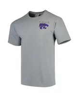 Men's Gray Kansas State Wildcats Team Comfort Colors Campus Scenery T-shirt