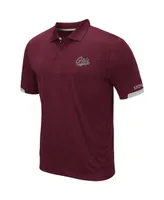 Men's Colosseum Maroon Montana Grizzlies Logo Santry Polo Shirt