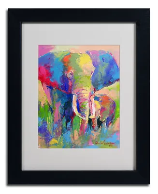 Richard Wallich 'Elephant 1' Matted Framed Art