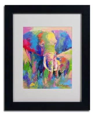 Elephant Matted Framed Canvas Print By Richard Wallich