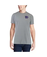 Men's Gray Kansas State Wildcats Team Comfort Colors Campus Scenery T-shirt