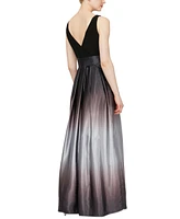 Sl Fashions Petite Ombre-Skirt Gown