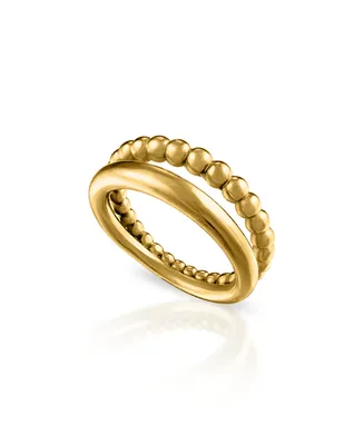 Oma The Label Women's Phoenix 18K Gold-Plated Brass Dotted Ring - Gold