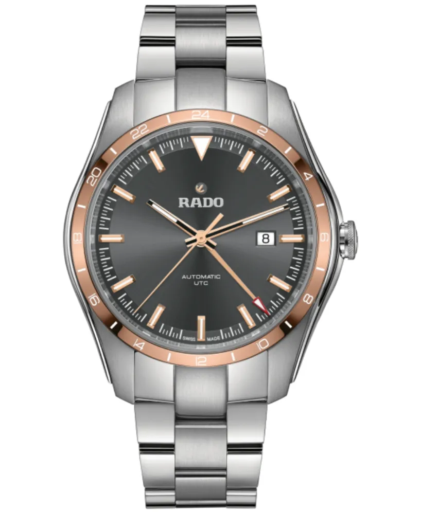 Rado Men's Swiss Automatic HyperChrome Utc Two-Tone Stainless Steel Bracelet Watch 44mm
