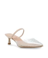 Anne Klein Women's Irie-c Crystal Embellished Kitten Heel Pumps - Clear