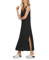 Dkny Linen V-Neck Maxi Dress