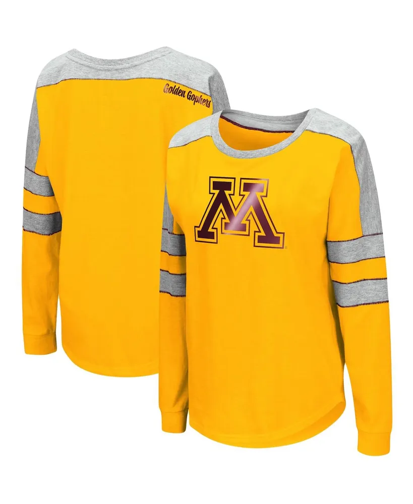 Women's Colosseum Gold Minnesota Golden Gophers Trey Dolman Long Sleeve T-shirt