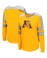 Women's Colosseum Gold Minnesota Golden Gophers Trey Dolman Long Sleeve T-shirt