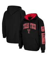 Big Boys Colosseum Black Texas Tech Red Raiders 2-Hit Team Pullover Hoodie