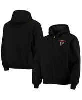 Men's Dunbrooke Black Atlanta Falcons Dakota Cotton Canvas Hooded Jacket