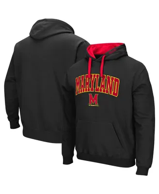 Men's Colosseum Black Maryland Terrapins Big and Tall Arch & Logo 2.0 Pullover Hoodie