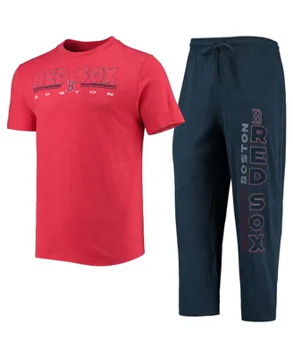 Men's Concepts Sport Navy and Red Boston Red Sox Meter T-Shirt and Pants Sleep Set