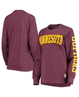 Women's Pressbox Maroon Minnesota Golden Gophers Two-Hit Canyon Long Sleeve T-shirt