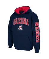 Big Boys Colosseum Navy Arizona Wildcats 2-Hit Team Pullover Hoodie