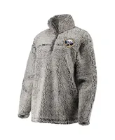 Women's G-iii 4Her by Carl Banks Gray Buffalo Sabres Sherpa Quarter-Zip Pullover Jacket