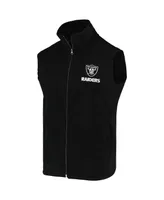 Men's Black Las Vegas Raiders Houston Fleece Full-Zip Vest