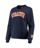 Women's Colosseum Navy Syracuse Orange Campanile Pullover Sweatshirt