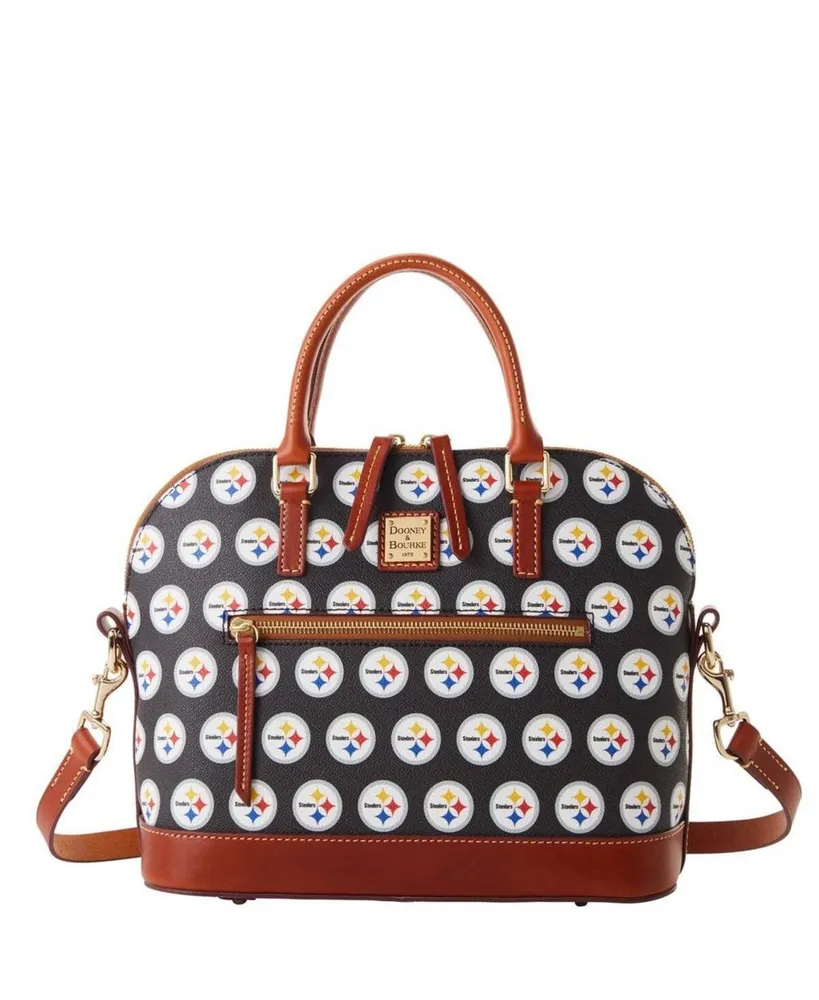 Dooney Bourke Pittsburgh Steelers Signature Domed Zip Satchel Purse