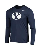Men's Nike Navy Byu Cougars School Logo Legend Performance Long Sleeve T-shirt
