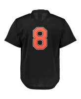 Men's Mitchell & Ness Cal Ripken Jr. Black Baltimore Orioles Cooperstown Mesh Batting Practice Jersey