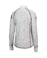 Women's Colosseum White Florida State Seminoles Oht Military-Inspired Appreciation Officer Arctic Camo 1/4-Zip Jacket