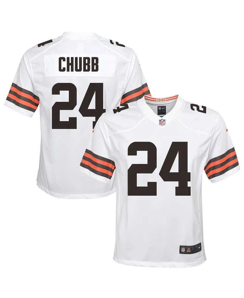 Youth Nike Nick Chubb Olive Cleveland Browns 2021 Salute to Service Game Jersey Size: Small