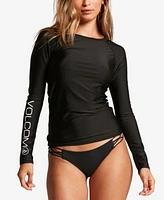 Volcom Juniors Long Sleeve Rash Guard Cover Up Simply Seamless Cheeky Bikini Bottoms