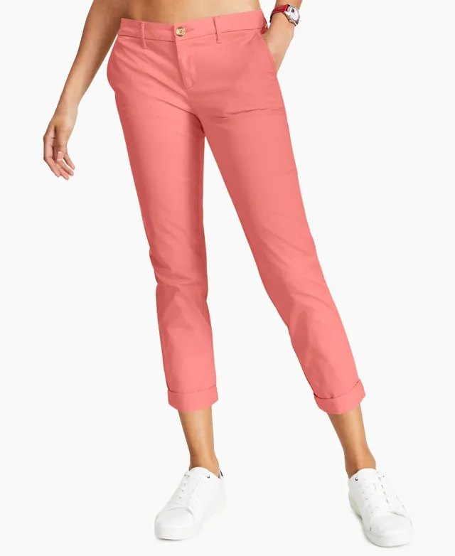 Tommy Hilfiger Women's TH Flex Hampton Cuffed Chino Straight-Leg Pants,  Created for Macy's - Macy's