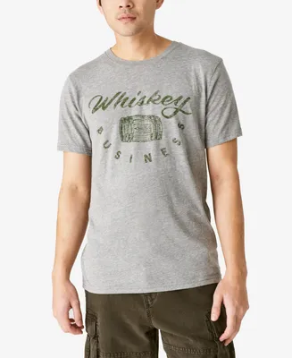 Lucky Brand Men's Whiskey Business Graphic T-Shirt