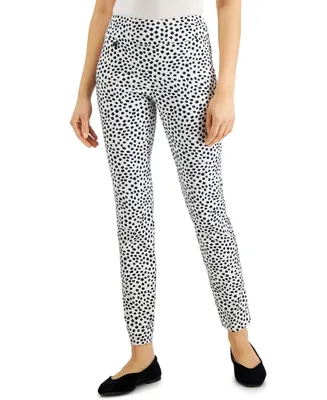 Alfani Petite Tummy-control Pull-on Skinny Pants, Petite & Petite Short,  Created For Macy's In Concealed Blue