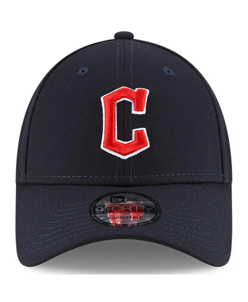 Men's New Era Navy Cleveland Guardians Road Team The League 9FORTY Adjustable Hat