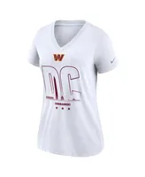 Women's Nike White Washington Commanders Tri-Blend V-Neck T-shirt