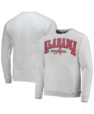 Men's League Collegiate Wear Heather Gray Alabama Crimson Tide Upperclassman Pocket Pullover Sweatshirt