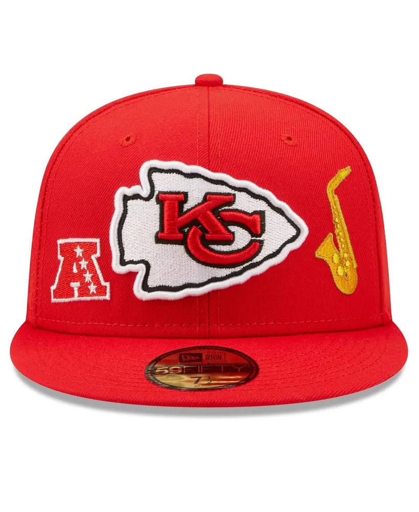 Men's New Era Red Kansas City Chiefs Team Local 59FIFTY Fitted Hat