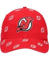 Women's '47 Red New Jersey Devils Confetti Clean Up Logo Adjustable Hat