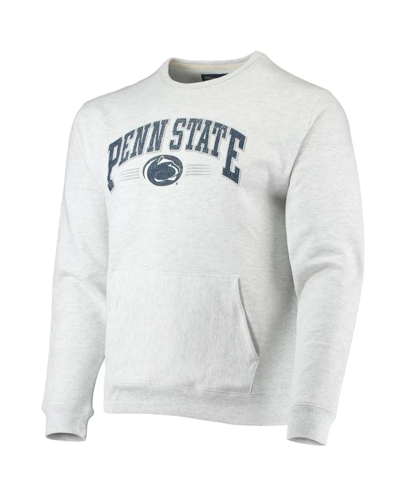 Men's League Collegiate Wear Heather Gray Penn State Nittany Lions Upperclassman Pocket Pullover Sweatshirt