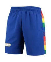 Men's Mitchell & Ness Blue Denver Nuggets 1991 Hardwood Classics 75th Anniversary Swingman Shorts