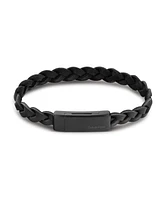 Calvin Klein Men's Brown Leather Bracelet