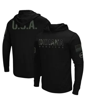 Men's Black Indiana Hoosiers Oht Military-Inspired Appreciation Hoodie Long Sleeve T-shirt