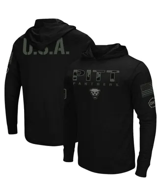 Men's Black Pitt Panthers Oht Military-Inspired Appreciation Hoodie Long Sleeve T-shirt