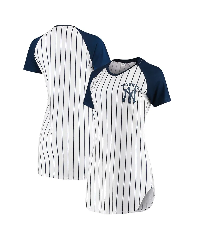 Concepts Sport White Los Angeles Dodgers Reel Pinstripe Nightshirt