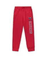 Men's Red Washington Capitals Big and Tall Pullover Hoodie Joggers Sleep Set