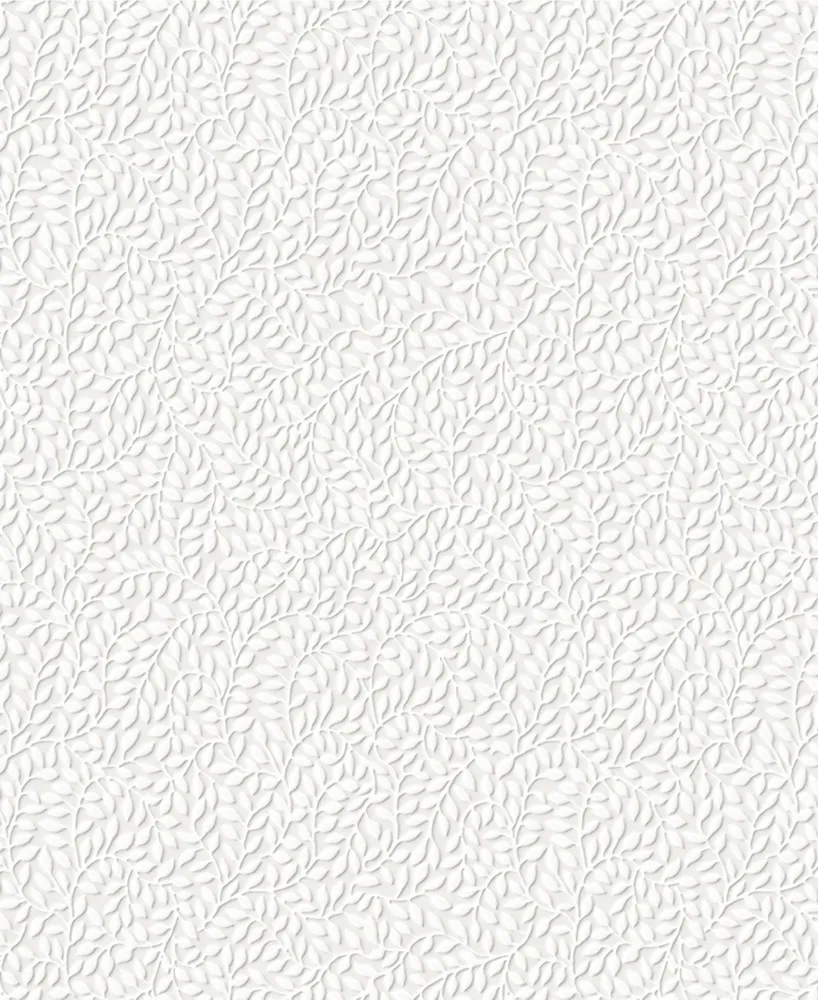 Laura Ashley Little Vines Paintable White Wallpaper