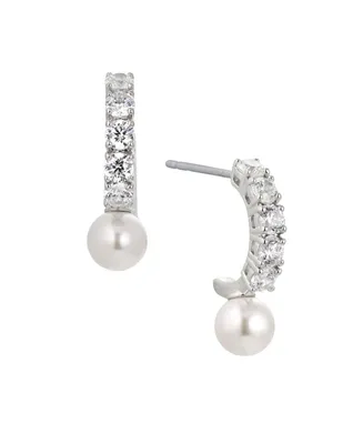 Eliot Danori Women's J Hoop Earring, Created for Macy's - Silver