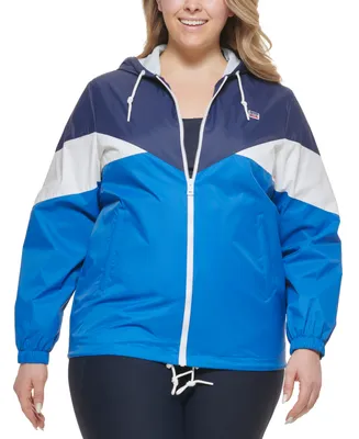 Levi's Trendy Plus Colorblock Rain Slicker Jacket