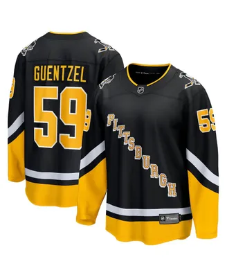 Men's Fanatics Jake Guentzel Black Pittsburgh Penguins 2021/22 Alternate Premier Breakaway Player Jersey