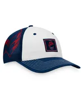 Men's Fanatics Navy, White Washington Capitals Block Party Snapback Hat